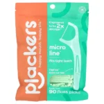 Plackers, Micro Line, Floss Picks, Fresh Mint, 90 Count