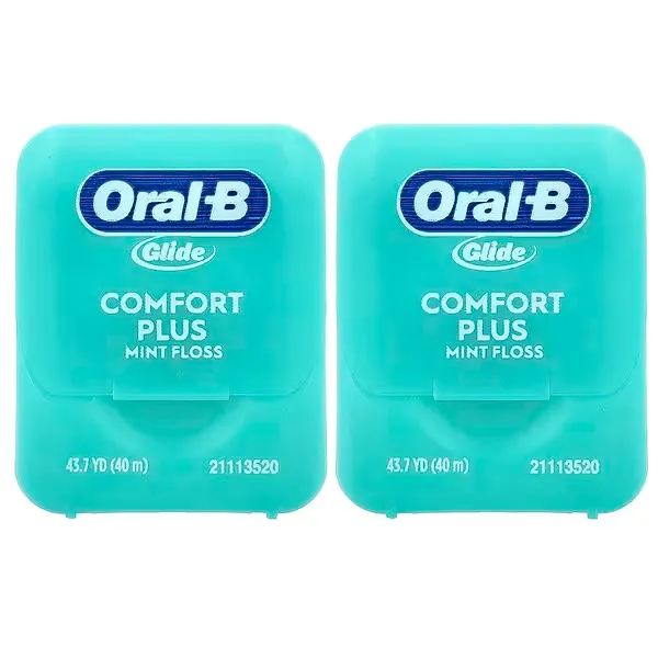 imgi_81_13 Oral-B, Glide Floss, Pro Health, Comfort Plus, Mint, 2 Pack, 43.7 yd (40 m) Each - الصورة 1