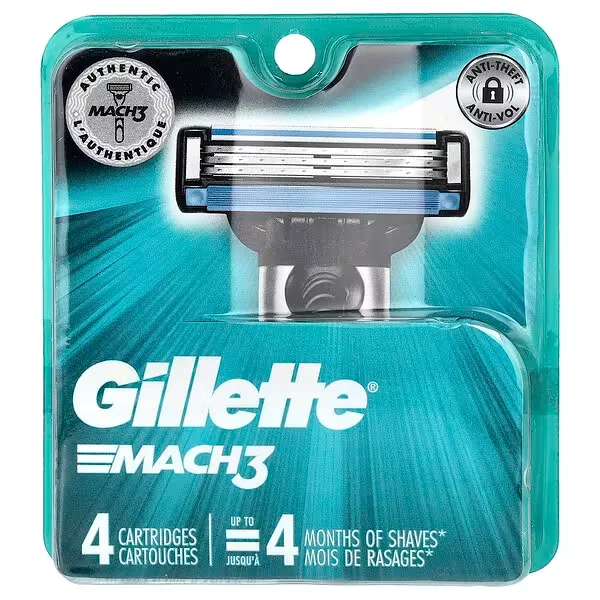 imgi_81_14 Gillette, Mach3, 4 Cartridges - Image 1