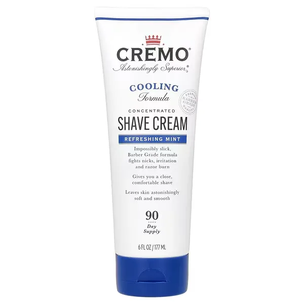 imgi_81_14 Cremo, Shave Cream, Refreshing Mint, 6 fl oz (177 ml) - الصورة 1