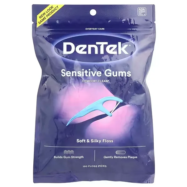 imgi_81_15 DenTek, Comfort Clean®, Sensitive Gums Floss Picks, 150 Floss Picks - Image 1
