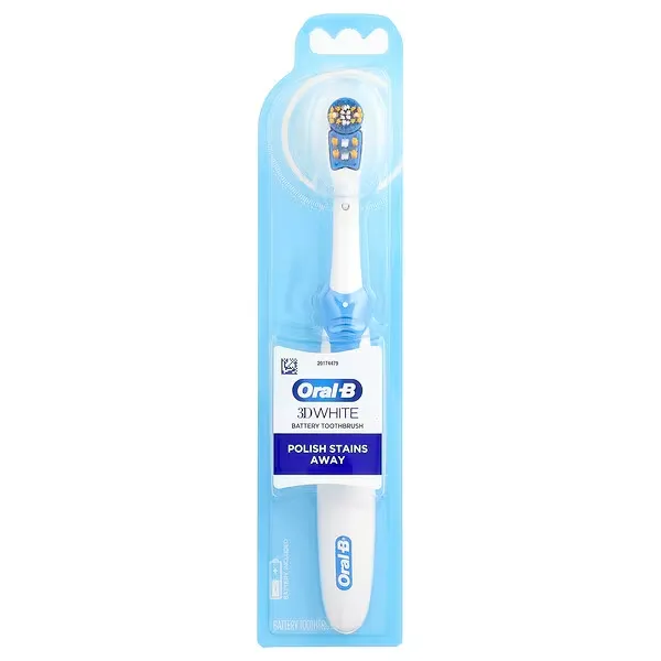 imgi_81_19 Oral-B, 3D White, Battery Power Toothbrush, 1 Toothbrush - الصورة 1