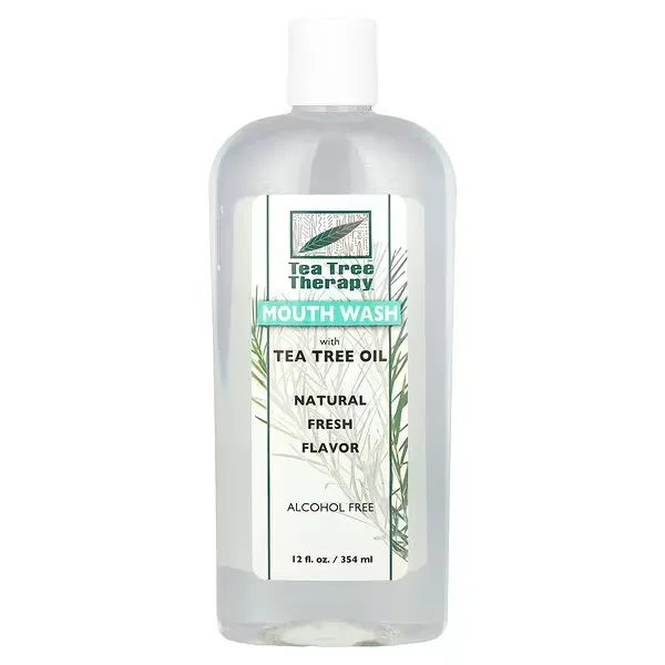 imgi_81_25 Tea Tree Therapy, Mouthwash with Tea Tree Oil, Alcohol Free, Natural Fresh, 12 fl oz (354 ml) - الصورة 1