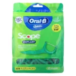 Oral-B, Glide, Scope Outlast Floss Picks, Mint, 225 Floss Picks