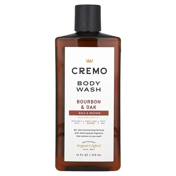 imgi_81_28 Cremo, Body Wash, Bourbon & Oak, 16 fl oz (473 ml) - الصورة 1