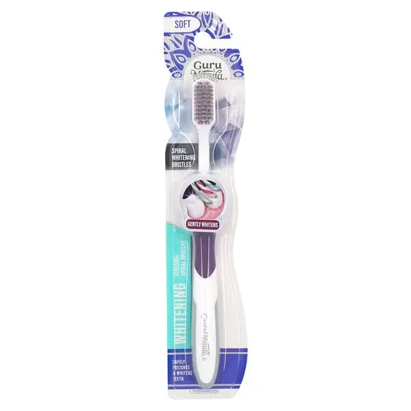 imgi_81_4 GuruNanda, Whitening Flossing Spiral Bristles Toothbrush, Soft, 1 Toothbrush - الصورة 1