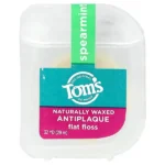 Tom's of Maine, Naturally Waxed Antiplaque Flat Floss, Spearmint, 32 yd (29 m)
