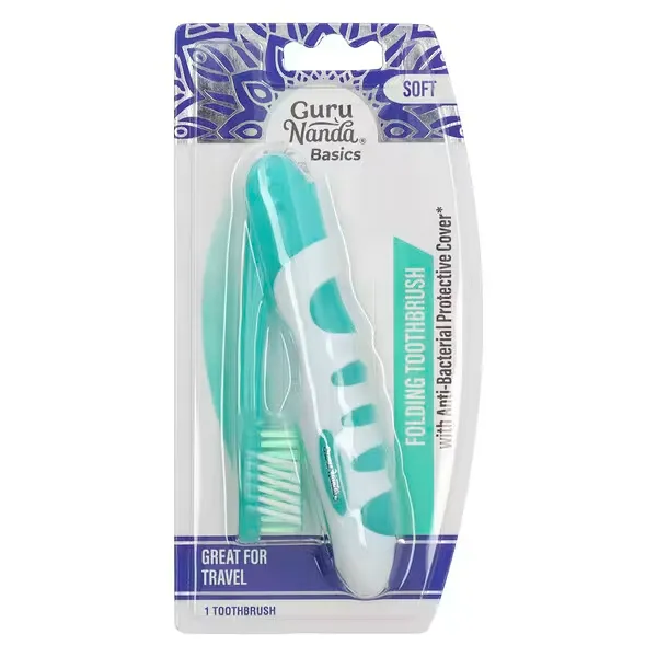 imgi_81_5 GuruNanda, Basics, Folding Toothbrush, Soft , 1 Toothbrush - Image 1