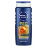 Nivea Men, Boost 3-In-1 Body Wash, Citrus Scent + Caffeine, 500 ml