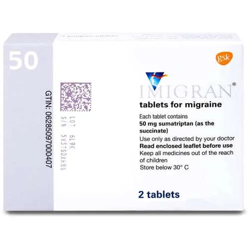 imgi_8_image Imigran 50 mg 2 Tablets - Image 1
