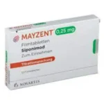 Mayzent 0.25 mg Siponimod Tablets 12 Count (refrigerated)
