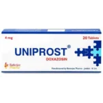 Uniprost 4 mg doxazosin 20 Tablets