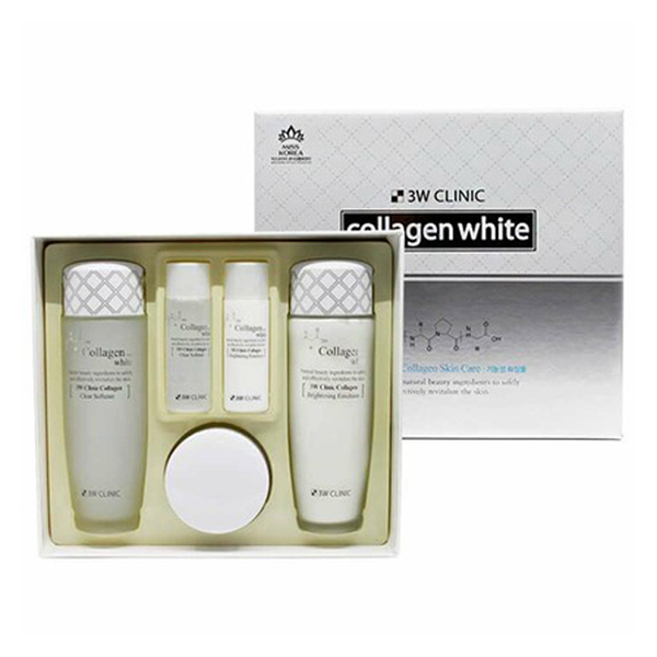 3W Clinic Collagen White Skin Care Set- 3 items مجموعة العناية بالبشرة كولاجين وايت من 3W كلينيك , مجموعة من 3 قطع - الصورة 1
