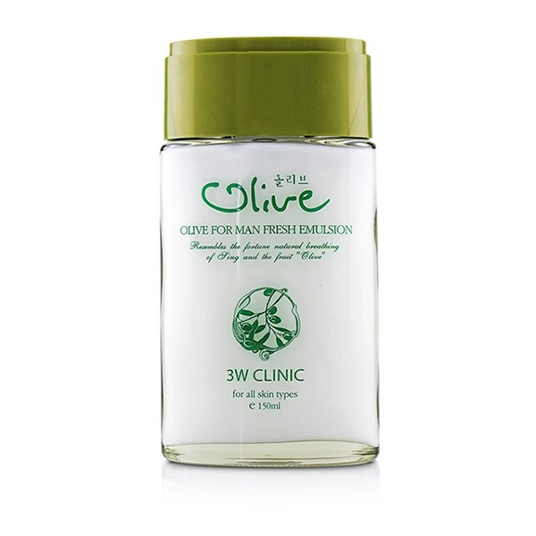 مستحلب 3W Clinic Olive for Man المنعش 150 مل 1 مستحلب 3W كلينيك بزيت الزيتون للرجال المتجدد 150 مل - الصورة 1