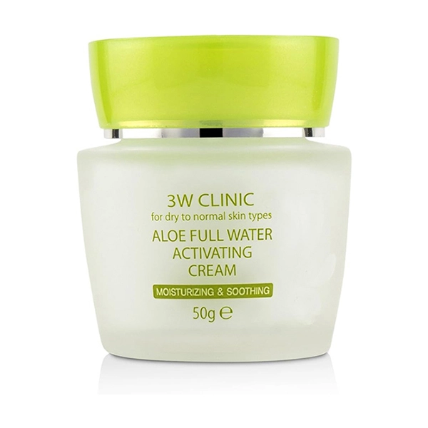 3W Clinique Water Revitalizing Cream with Aloe Vera Extract for Dry to Normal Skin,50 g 1 كريم 3W كلينيك المنعش مع خلاصة الصبار للبشرة الجافة إلى العادية، 50 غرام - الصورة 1
