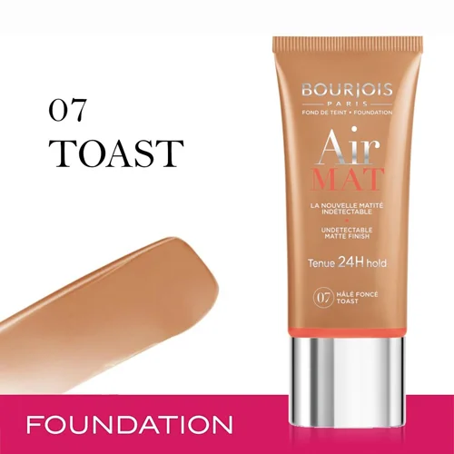 Bourjois Air Matte Foundation # 07 Toast - 30 ML كريم أساس بورجوا إير مات #07 توست 30 مل - الصورة 1
