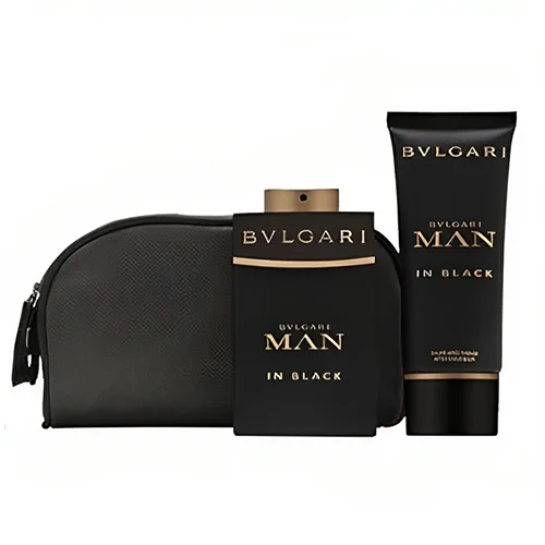 Bvlgari Gift Set Man in Black 3PCS For Men Eau de Parfum - 100 ML + After Shave Balm - 100 ML + Pouch 1 Bvlgari Gift Set Man in Black 3PCS For Men Eau de Parfum, 100 ML + After Shave Balm 100 ML + Pouch - Image 1