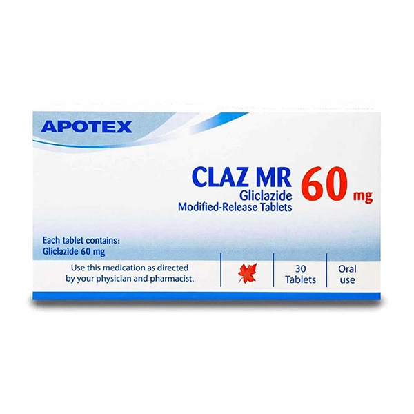 Claz MR 60 mg Gliclazide Modified Release 30 Tablets Claz MR 60 mg Gliclazide Modified Release 30 Tablets - Image 1