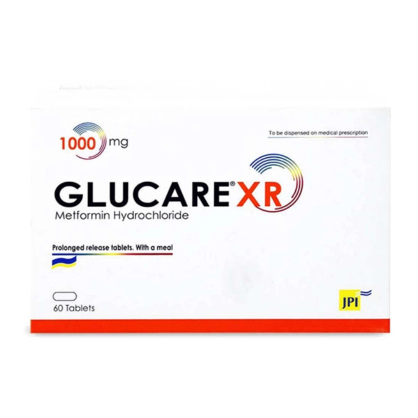 Glucare XR 1000 mg Metformin Extended Release 60 Tablets Glucare XR 1000 mg Metformin Extended Release 60 Tablets - الصورة 1