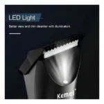 Kemei Professional Body Hair Trimmer For men , Waterproof With LED Light , Km 1838 - Image 4