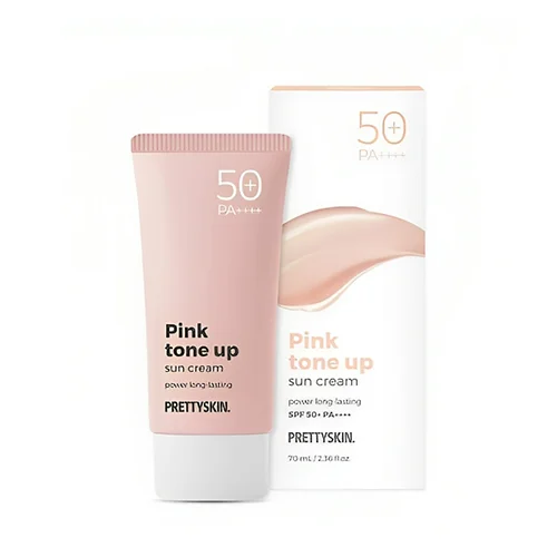 Pretty Skin Pink Sunscreen Cream - 50ML (1) كريم واقي من الشمس وردي اللون من بريتي سكين، 50 مل - الصورة 1