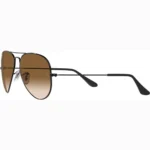 ⁦Ray-Ban Aviator Sunglasses Black Brown Unisex 0RB3025⁩ - الصورة ⁦3⁩