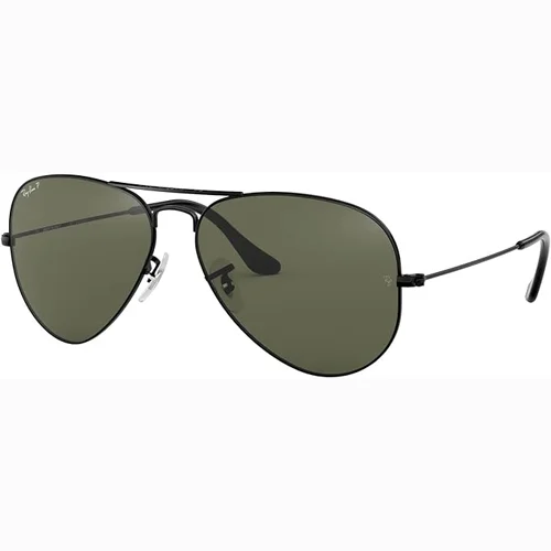Ray-Ban Aviator Sunglasses Black Green Unisex RB3025 (1) Ray-Ban Aviator Sunglasses Black Green Unisex RB3025 - الصورة 1