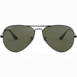 ⁦Ray-Ban Aviator Sunglasses Black Green Unisex RB3025⁩ - الصورة ⁦2⁩