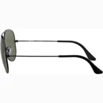 ⁦Ray-Ban Aviator Sunglasses Black Green Unisex RB3025⁩ - الصورة ⁦3⁩