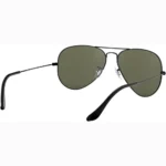 ⁦Ray-Ban Aviator Sunglasses Black Green Unisex RB3025⁩ - الصورة ⁦4⁩