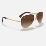 ⁦Ray-Ban Unisex Metal Aviator Sunglasses Brown RB3449⁩ - الصورة ⁦4⁩