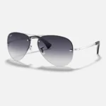 Ray-Ban Unisex Metal aviator sunglasses Grey RB3449 - Image 3