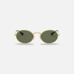 Ray-Ban Unisex Oval Flat Lens Sunglasses Polished Green RB3547