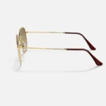 ⁦Ray-Ban Unisex hexagonal sunglasses Light Brown RB3548⁩ - الصورة ⁦4⁩