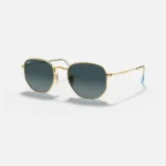 ⁦Ray-Ban Unisex hexagonal sunglasses blue RB3548N⁩ - الصورة ⁦3⁩