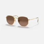 ⁦Ray-Ban Unisex hexagonal sunglasses brown gradient RB3548N⁩ - الصورة ⁦2⁩