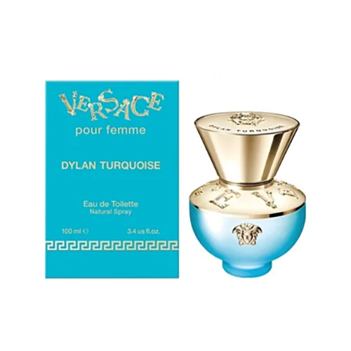 Versace Dylan Turquoise perfume for women Eau de Toilette 100ml (1) Versace Dylan Turquoise perfume for Women Eau de Toilette 100ml - الصورة 1