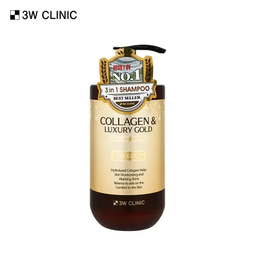 3W Clinic Collagen & Luxury Gold 3In 1 Shampoo 750ml