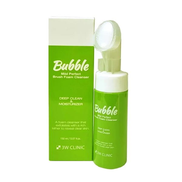 3W Clinic Bubble Mild Perfect Brush Foam Cleanser 150ml 1 3W Clinic Bubble Mild Perfect Brush Foam Cleanser 150ml - Image 1