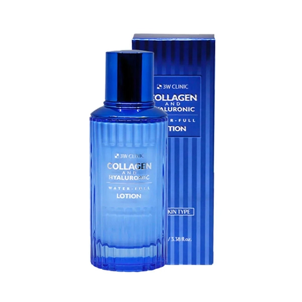 3W Clinic Collagen & Hyaluronic Water Full Lotion 100 مل لوشن الكولاجين وحمض الهيالورونيك من 3W كلينيك 120 مل - الصورة 1