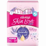 Always Cotton Softness Feminine Pads with Lavender oil , Maxi Thick Large, 24 pcs