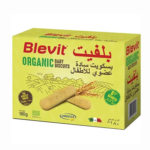 Blevit Organic Plain Baby Biscuits, 180g Blevit Organic Plain Baby Biscuits, 180g - Image 1