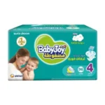 Compressed Diamond Pad Diaper Jumbo Box by Babyjoy Large 4, 96 Count Up to 18 kg