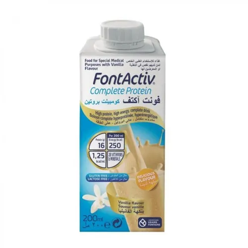 Font Active Complete Protein Liquid Milk, Vanilla Flavor, 200ml Font Active Complete Protein Liquid Milk, Vanilla Flavor, 200ml - الصورة 1