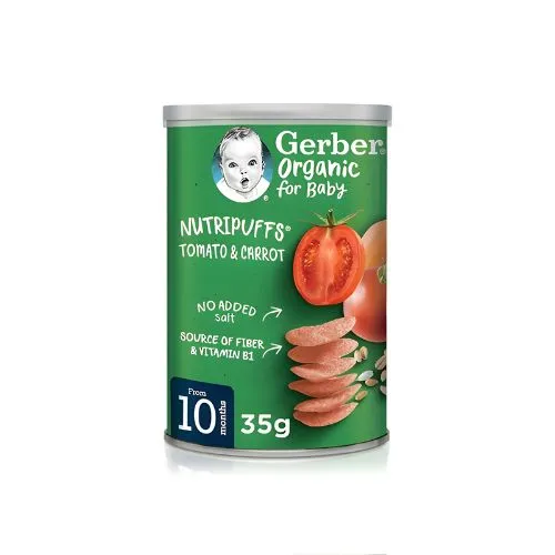 Gerber Organic Baby Cereal with Tomatoes and carrots , 35g 1 Gerber Organic Baby Cereal with Tomatoes and carrots , 35g - الصورة 1