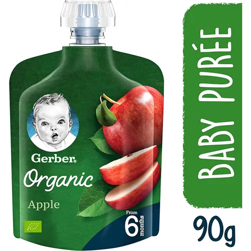 Gerber Organic Nutritious Puree Apples , 90g 1 Gerber Organic Nutritious Puree Apples , 90g - Image 1