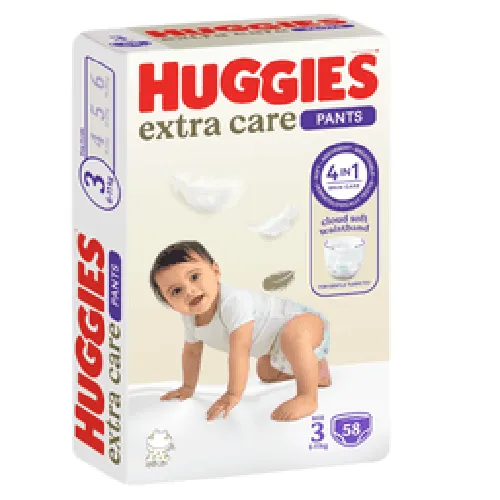 Huggies Extra Care Diaper Pants, Size 3, 58 pcs Huggies Extra Care Diaper Pants, Size 3, 58 pcs - الصورة 1