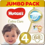 Huggies Extra Care Diapers, Size 4, 68 pcs