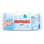 Huggies Pure Baby Wipes, Paraben and Alcohol Free, 56 Wipes
