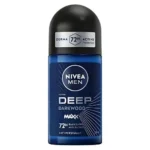 Nivea Antiperspirant Roll-On, Deep Black Carbon Beat for Men, 50 ml